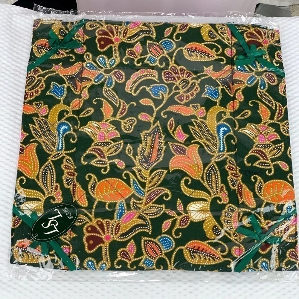𝅺new-trdtnl Thai BatikPrint MultiUsage Bread Basket